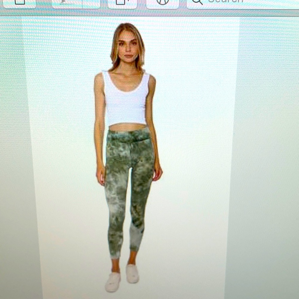 Suzette Olive Tie Dye Leggings NWOT
